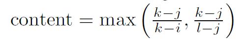 Formula of content calculation