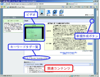 コンテンツの詳細表示