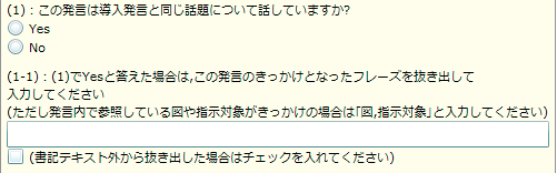 導入発言との関係を問うアンケート