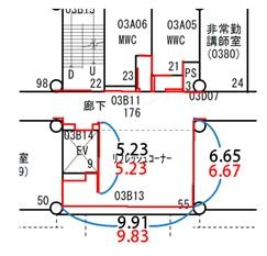 実環境と生成された地図の比較