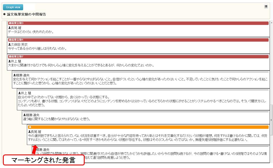 議論セグメントの検索